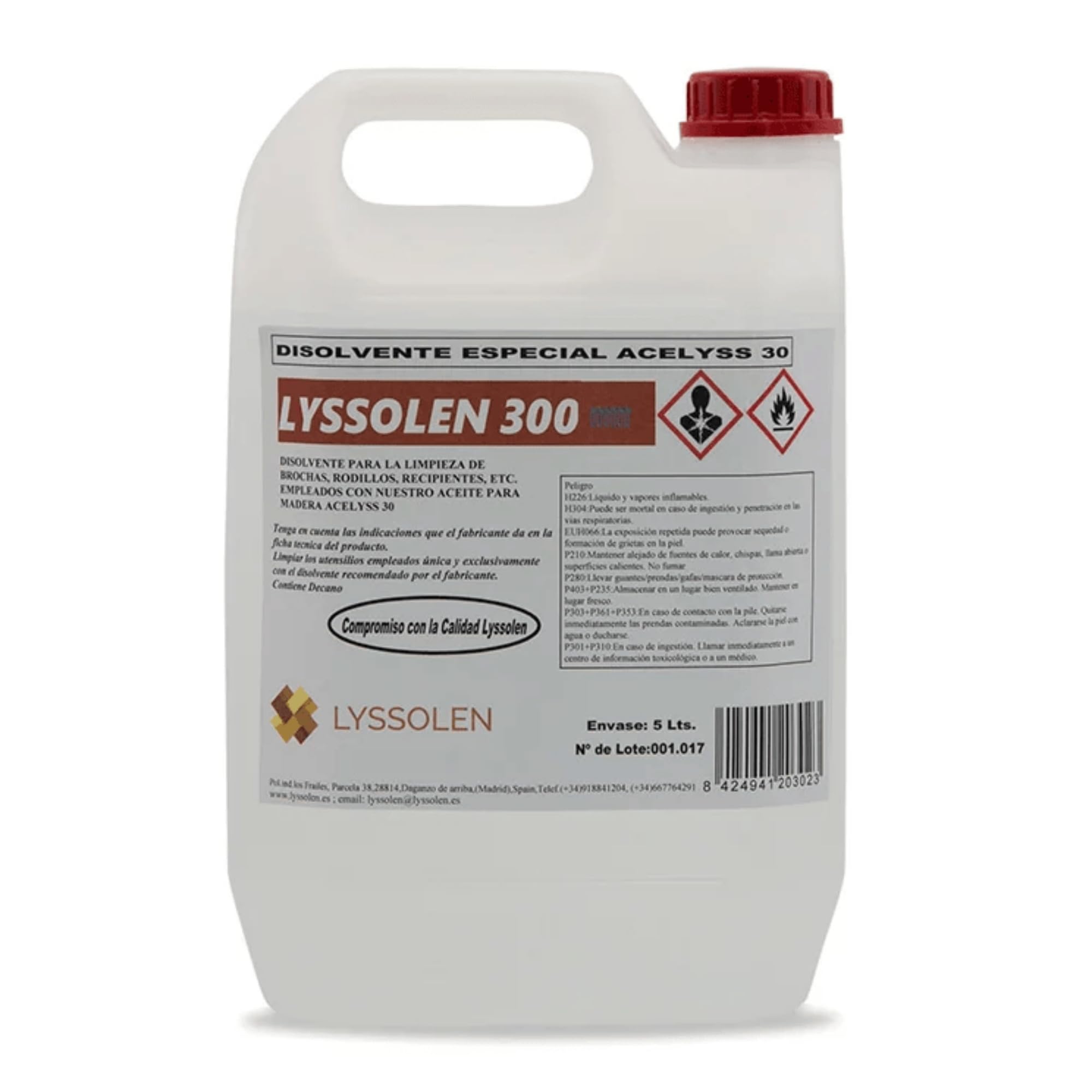 Disolvente Universal Profesional 5L - Limpiador de Utensilios, Brochas y Rodillos - Diluyente de Alta Eficacia para Pinturas y Barnices - Limpieza de Herramientas y Superficies