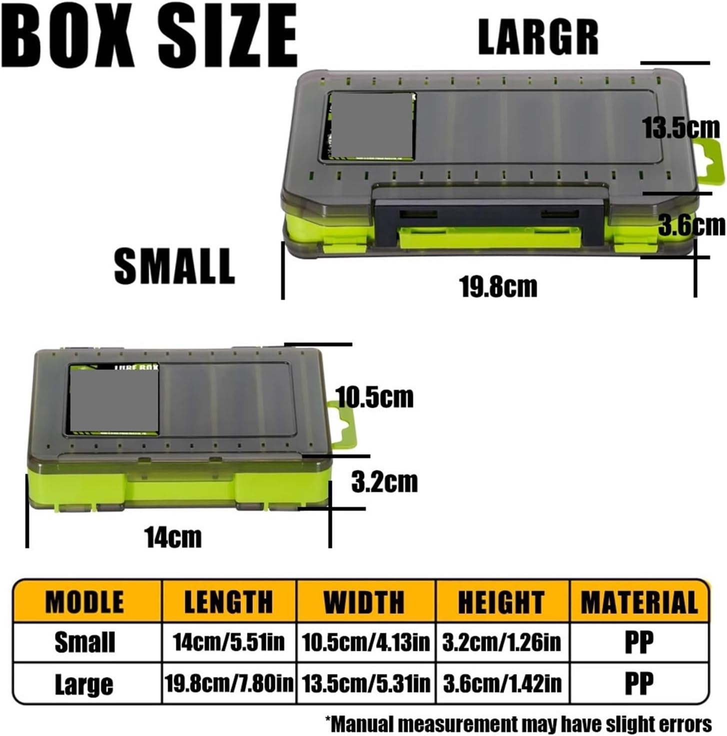 両面コンパクトタックルボックス - ルアー、フック、餌用の耐久性のある多用途オーガナイザーを備えた合理的な釣り