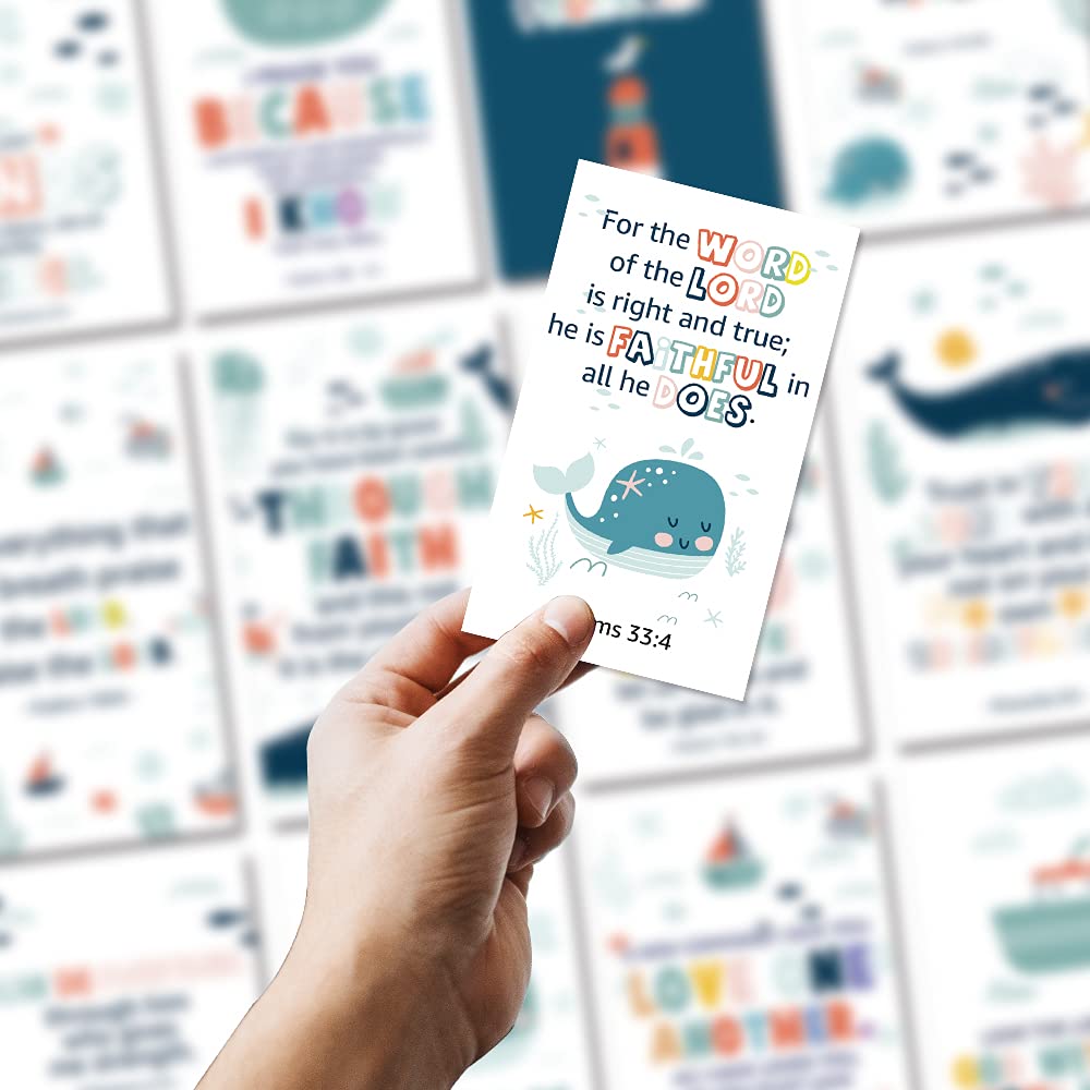 60 Mini Positivity Scripture Cards Prayer Cards with Assorted Bible Verses Perfect for Kid's Bible Studies, Daily Devotional for Childrens and Inspirational Christian Gift for Childrens, 2"X3.5", L368 - Image 4