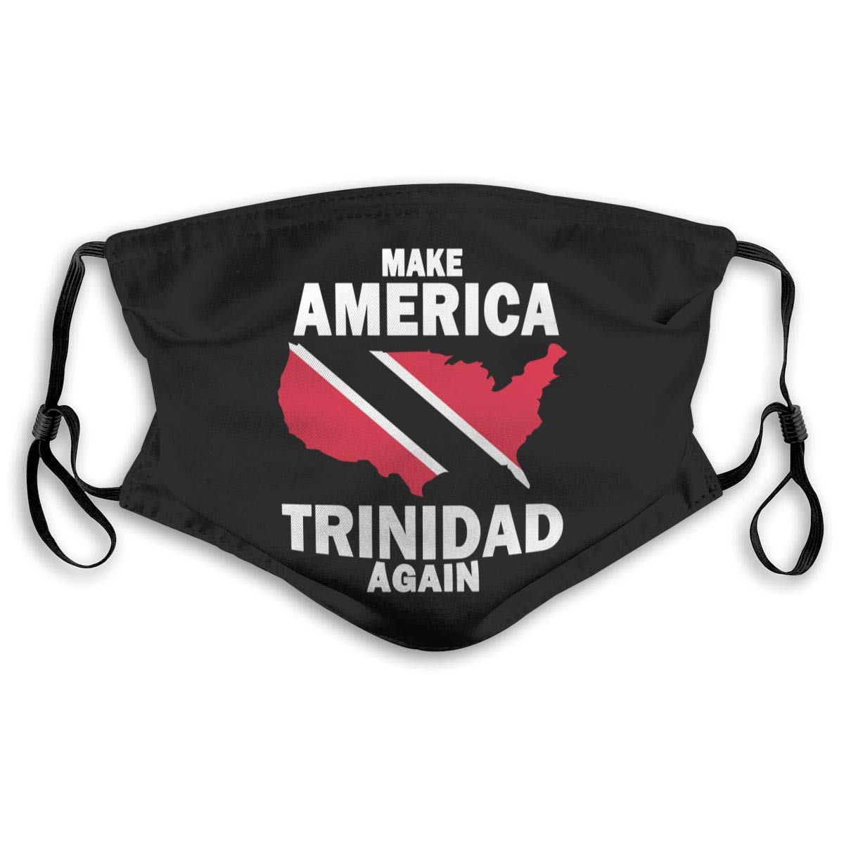 Make America Trinidad Again Filters Mask Women Men Kids Reusable Face Masks for Camping (Mask+2pcs Filters)