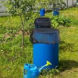YYTECH Siatka na zbiornik na deszczówkę, wysokiej jakości osłona ze sznurkiem ściągającym, Ø 95 cm, regulowana siatka na zbiornik na deszczówkę, odporna na warunki atmosferyczne, ochrona przed