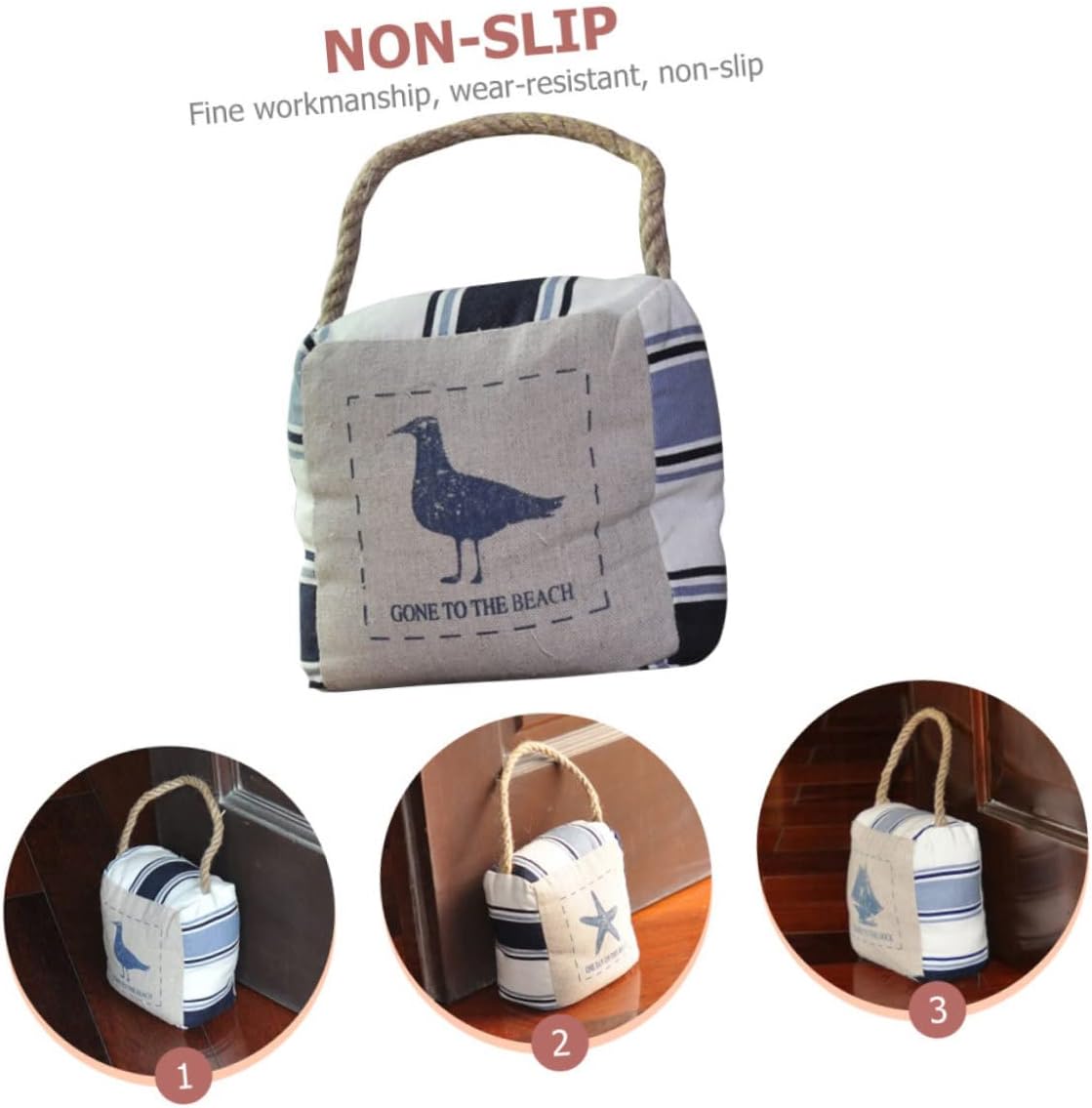 Mediterranean Style Cloth Door Stopper Slip Sand Door Stop Home Decor Safe Cotton Fill Non Slip Base