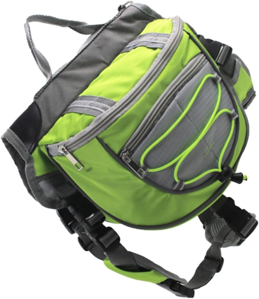 Large Dog Pet Backpack Dog Saddlebag Travel Outdoor Harness Oxford Cloth Adjustable Harness for