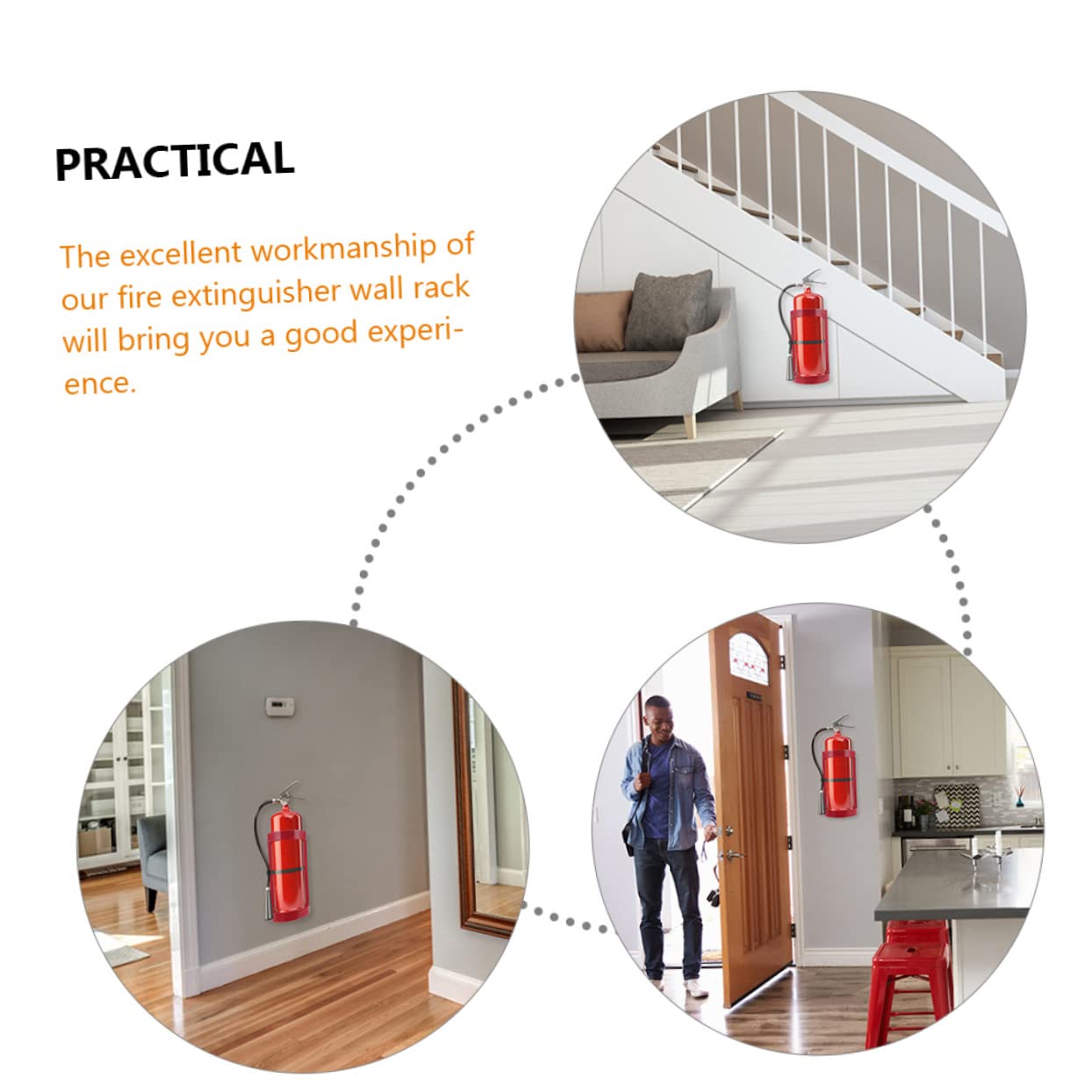 SHINEOFI Soporte Compatible para de Incendios de Acero Extintor Pared de Rojo Alta Durabilidad Mayoría y de Modelos para Oficina Hotel