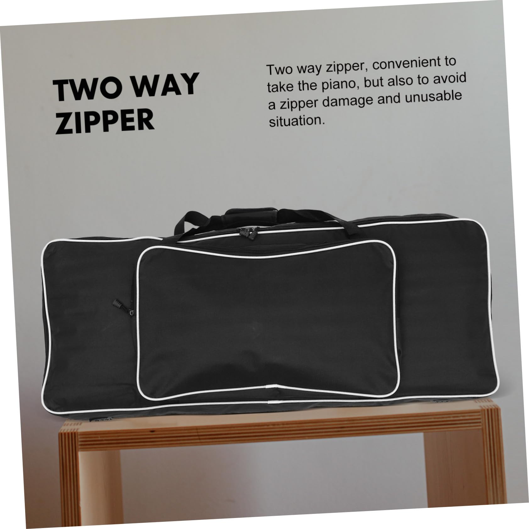 Kisangel Borsa Per Tastiera Elettronica 61 Tasti Imbottita Oxford Cerniera Bidirezionale e Protezione Imbottita Per Trasporto Pianoforte Elettrico Uso Esterno