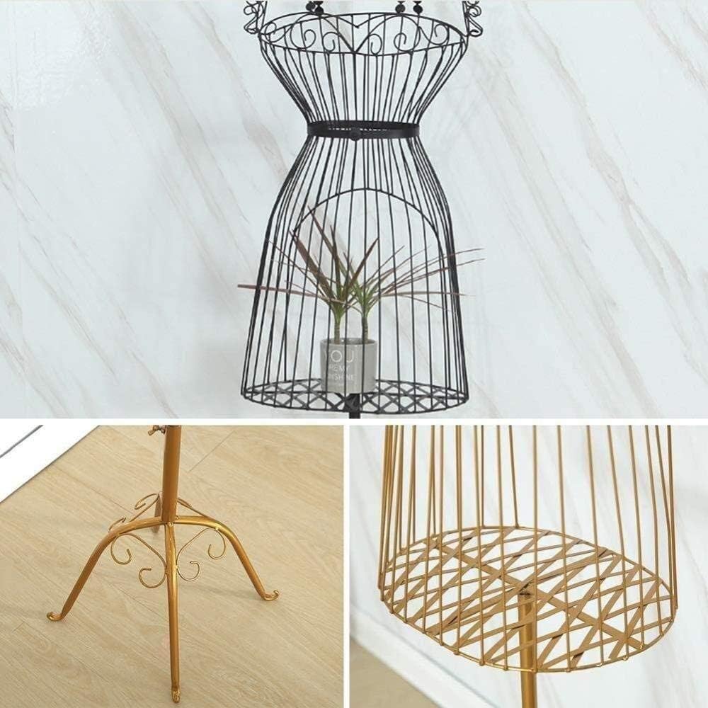 Mannequin Display Stand Dress Forms Tailors Dummy Wrought Iron Shelf Model, Clothing Shop Window Display Stand, Floor Racks