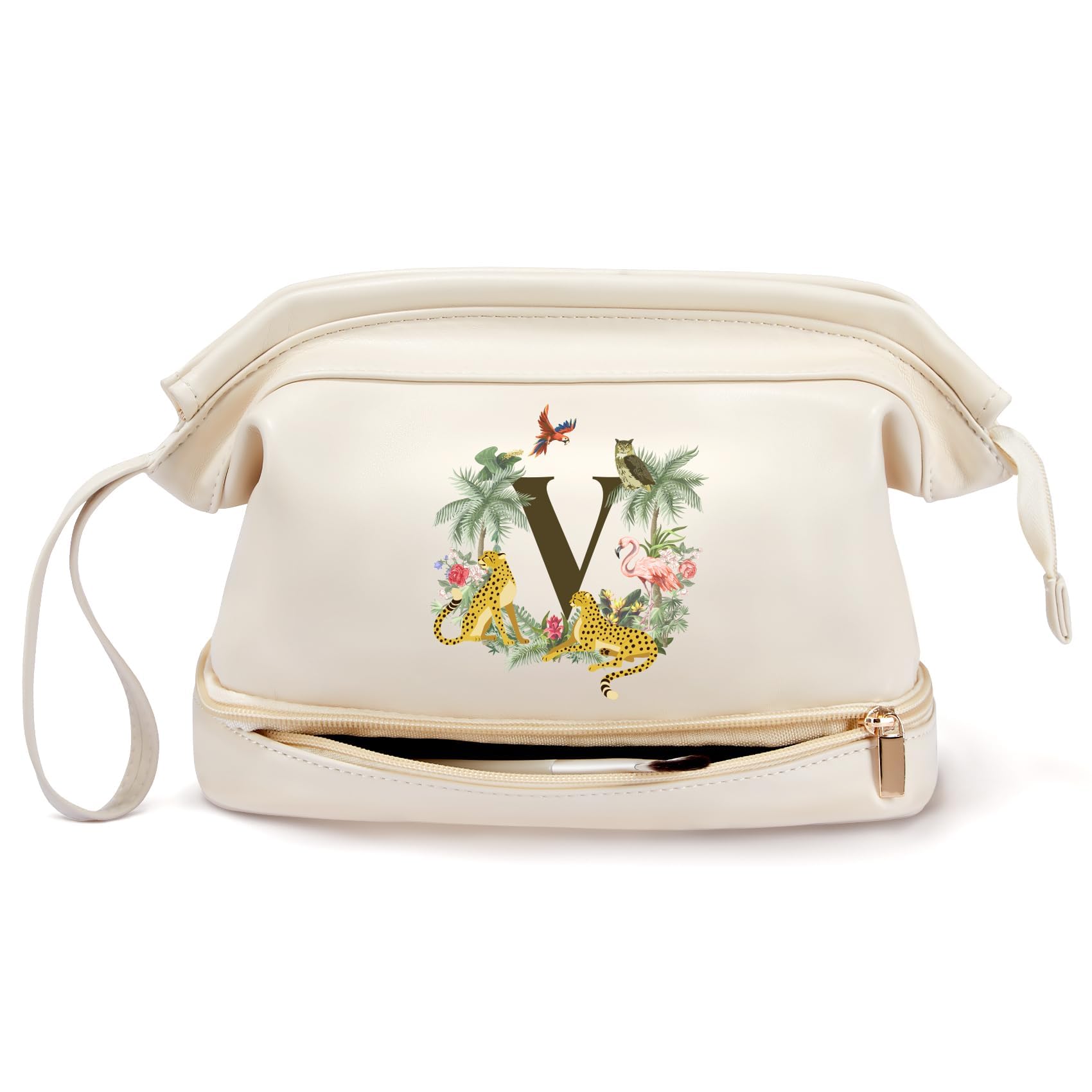 COSHAYSOO Bolsa de maquillaje personalizada para dama de honor para mujer