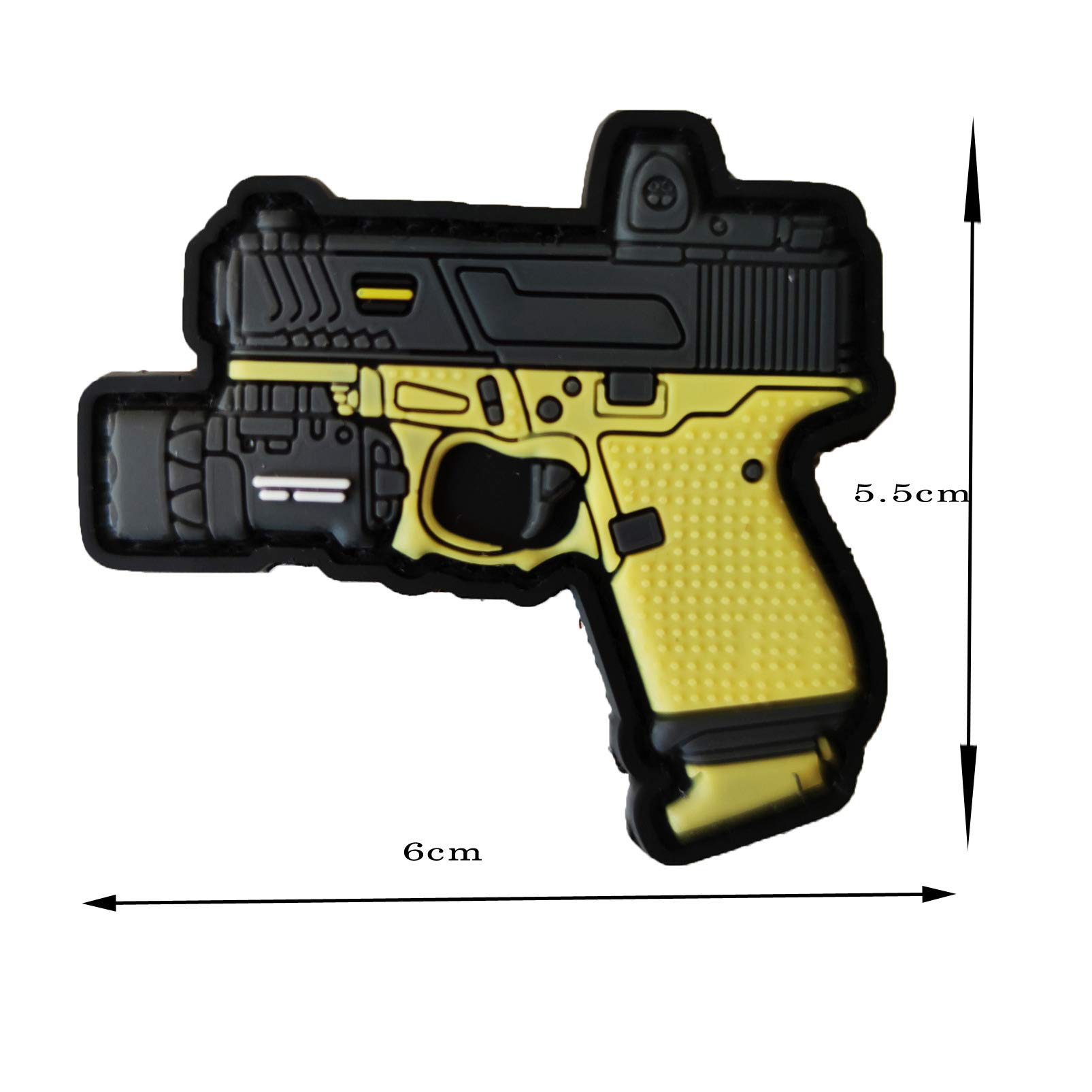 Funny X400 Gun Morale Tactical PVC Patch, Applique Attachment Fastener Hook & Loop Patches Set for Caps Bags Backpacks Tactical Vest,Military Uniforms