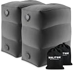 Maliton Inflatable Travel Foot Rest Pillow, Toddler Airplane Bed, Car Seat Foot Rest for Kids, Adjustable Height Leg Rest Pillow for Airplane, Home, Office, Bedroom(Black, 1 Pack)