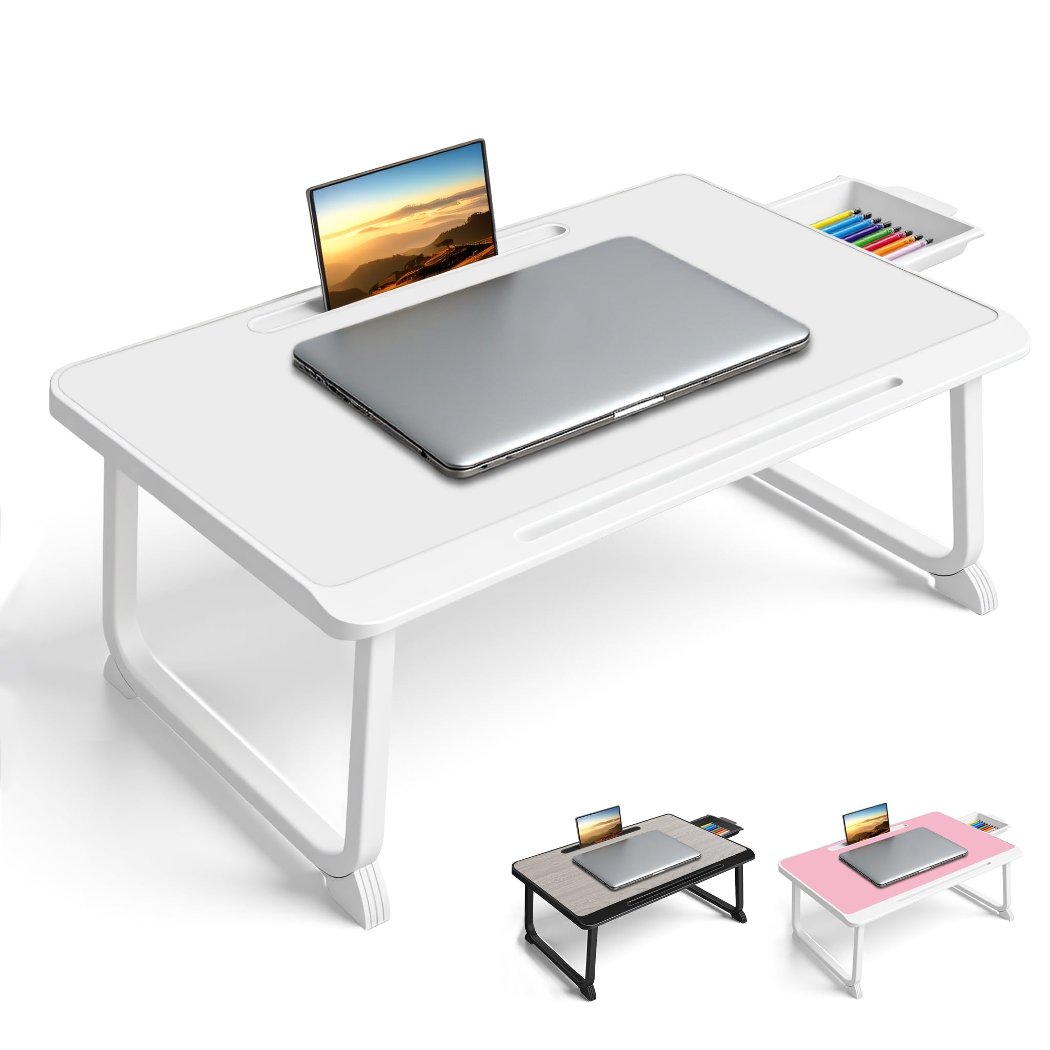 table de lit pliante avec tiroir