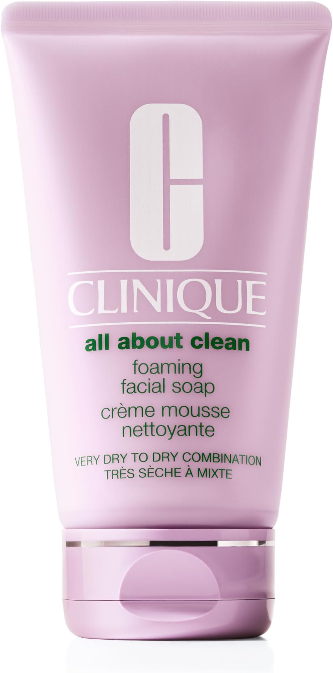 Clinique All About Clean Foaming Face Soap With Hyaluronic Acid + Glycerin For Very Dry To Dry Combination Skin Types, 150 ml.