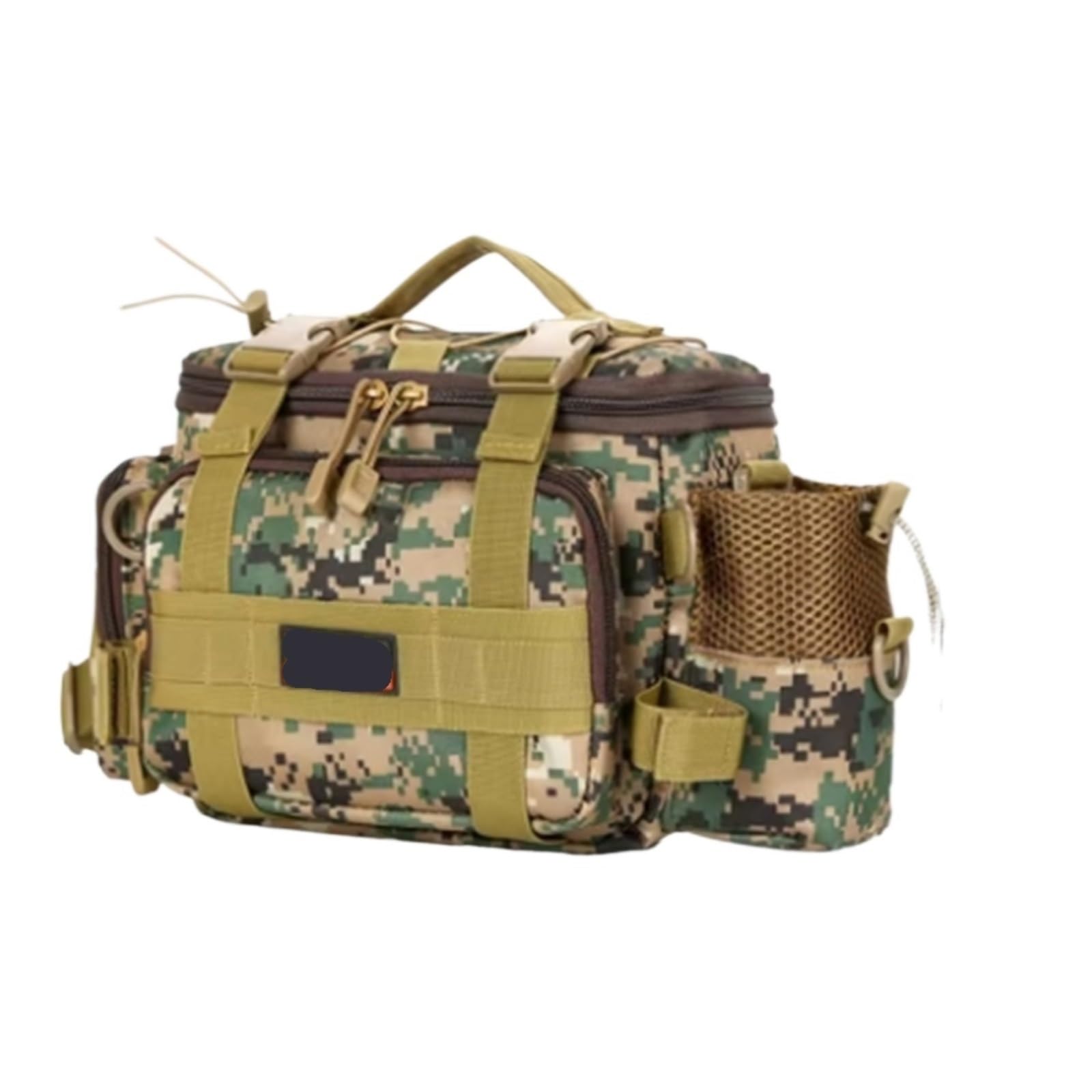 Torba wędkarska, pudełka na przybory wędkarskie, Torba wędkarska na ramię, wielokolorowa, do połowu karpi(Green Camo B)