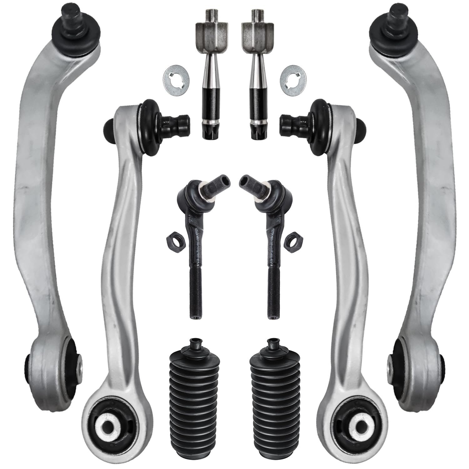 Detroit Axle - 10pc Front End Control Arms Kit for Audi 2006-2011 A6