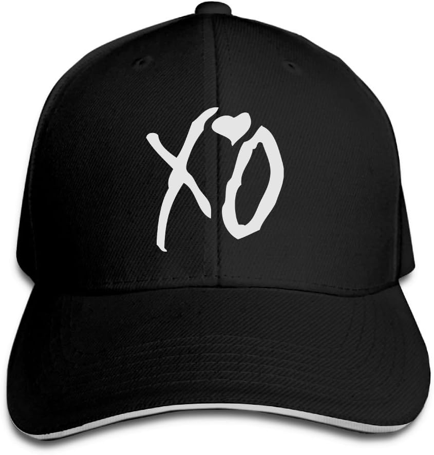 SUPERON Unisex XO Graphics Sandwich Cap Adjustable Baseball Hat Black