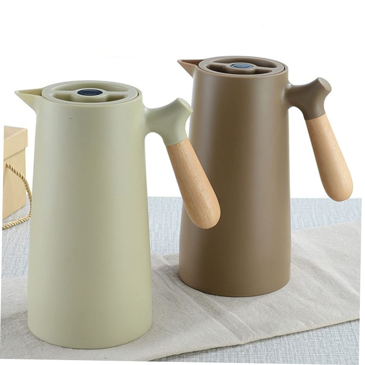 Bottiglia Termica 1l Stile Nordico Manico in Legno