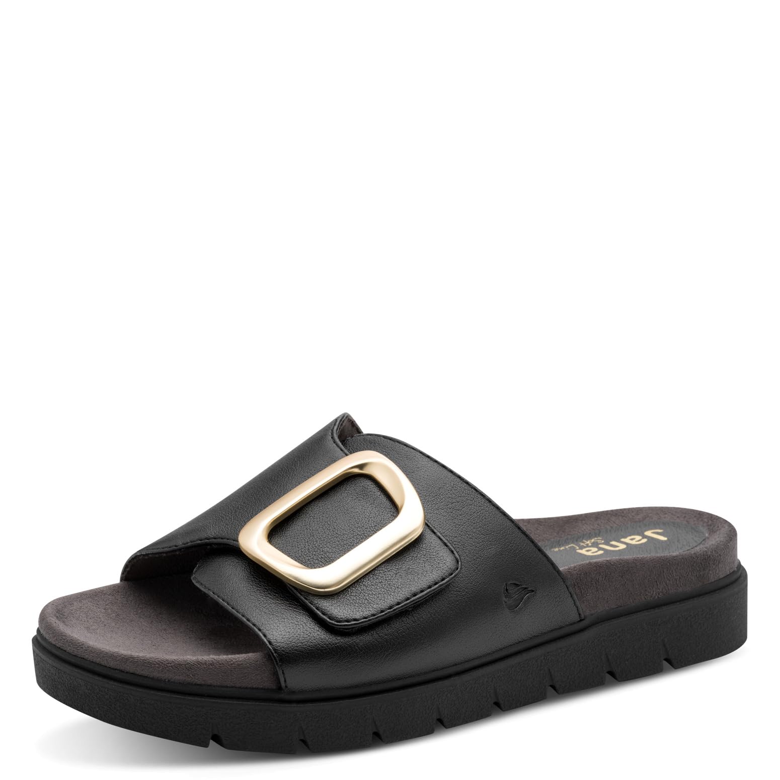 Jana Women's Wedge/Platform Mule Vegan Platform, Black Nappa, 39 EU