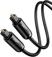 UGREEN Cabo óptico de áudio Toslink Cabo Adaptador de Áudio Óptico Macho para Macho Compatível com PS4, VD/CD player, Blu-ray players, Console de jogos (1M)
