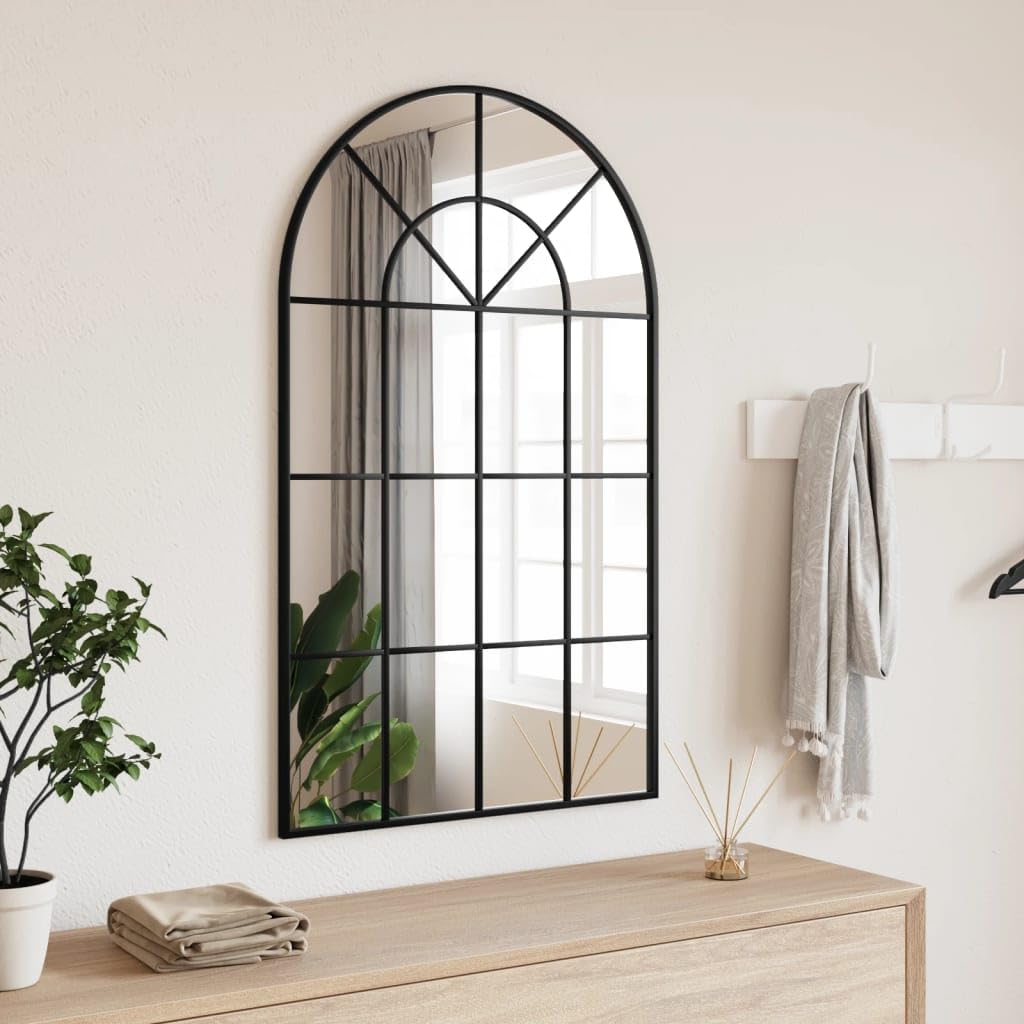 美品】6JOHAN ラウンドミラー 60×160cm ブラック 【公式通販】