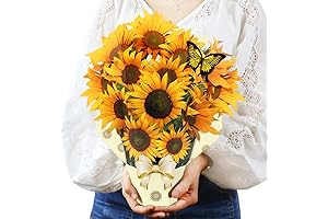 Sunflowers Fresh Cut Paper Popup Flower Mother's Day Card