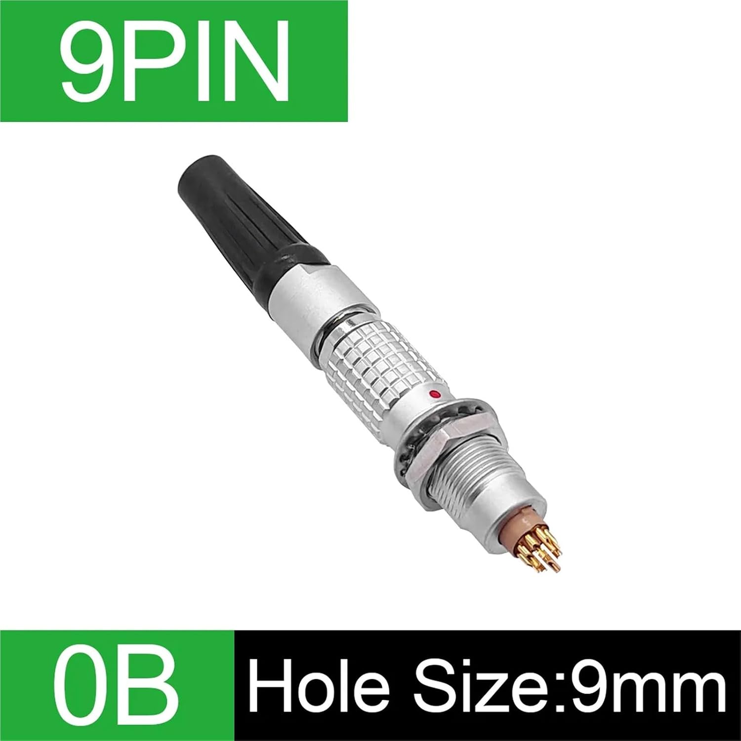 1Set 0B Connector 2 3 4 5 6 7 9 Pin FGG Plugs for Sound Device Metal Circular Cable Egg Socket(9PIN Plug Socket)