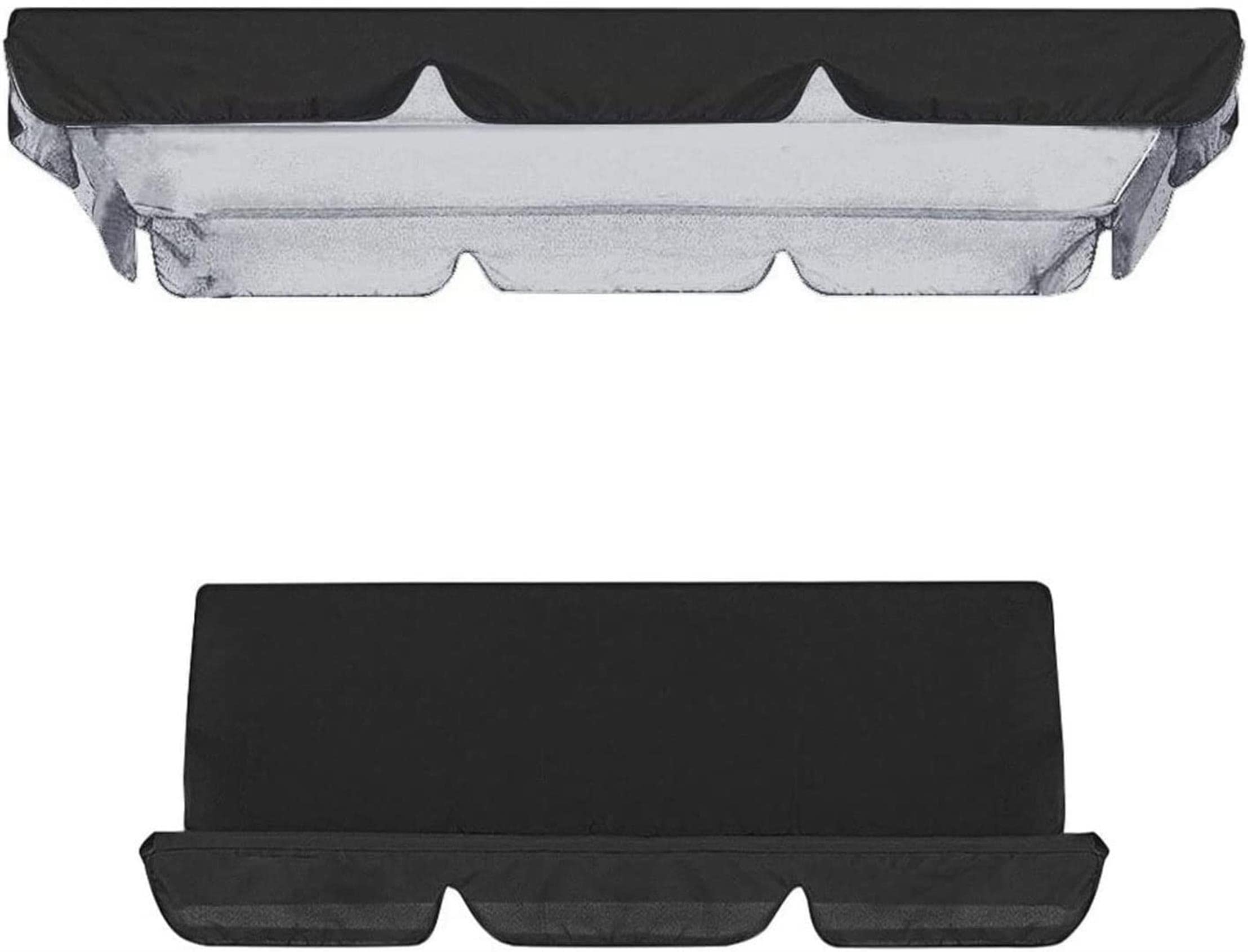Cubierta del Toldo para Columpio Impermeable Evita Acumulación de Agua Repuesto de Lona Exterior