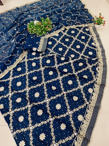 Image of Heavy Embroidery Work Semi Stitched Shimmer Silk Rajputi Poshak For Women Rajasthani Lehenga Choli