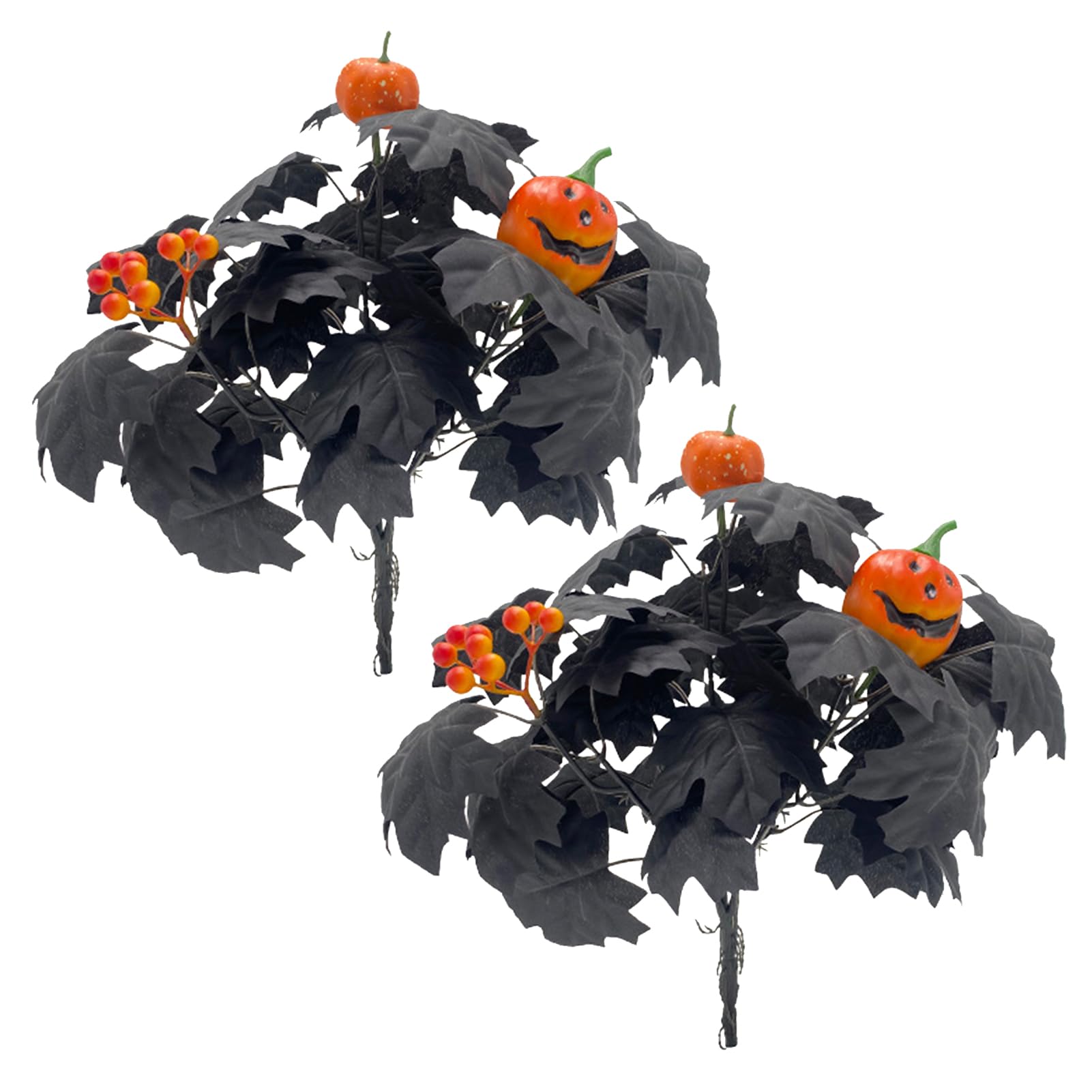 2 Bouquet Di Fiori Artificiali Autunnali Con Zucca In PE – Ramo Decorativo Da Interno Per Halloween E Ringraziamento, 60 Cm