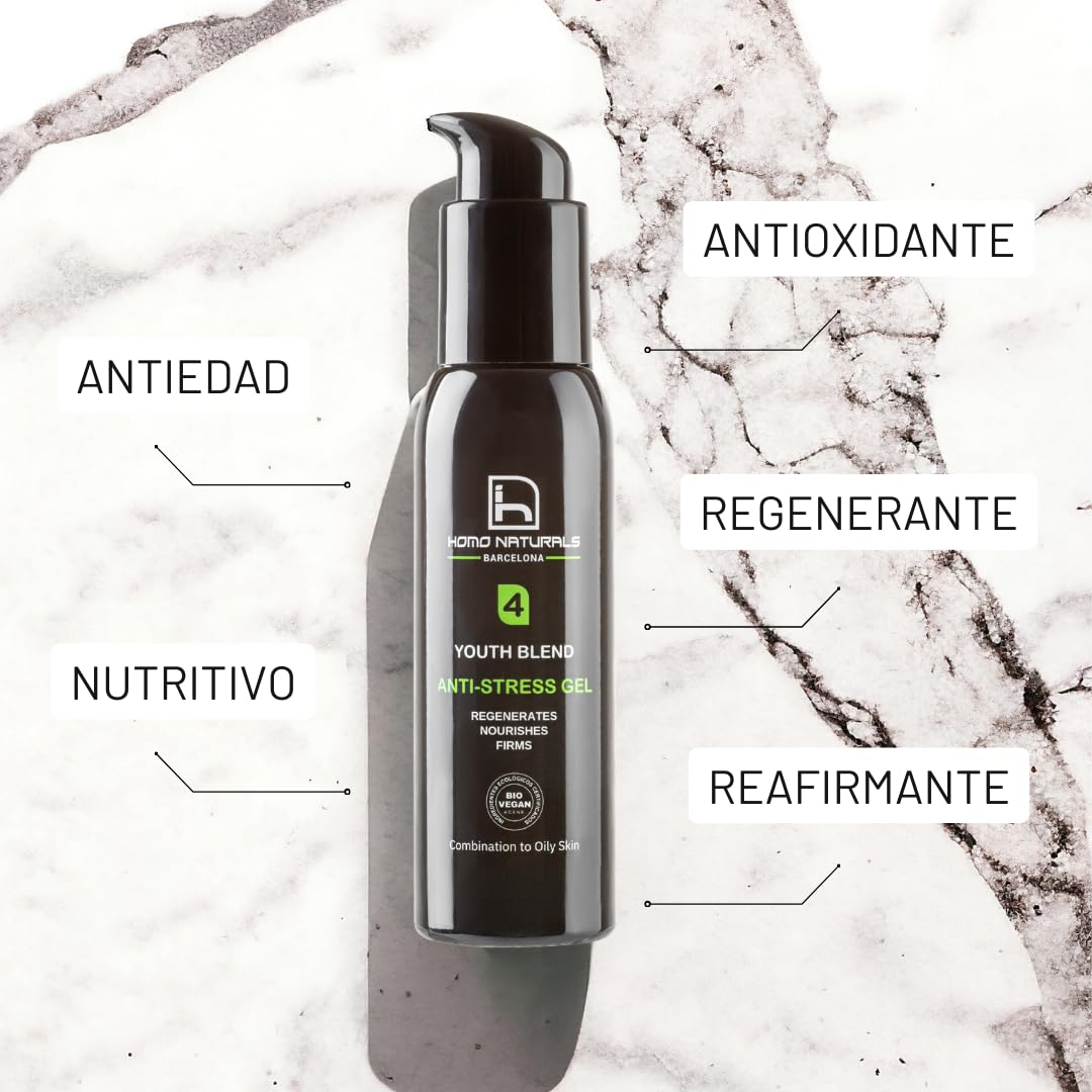 Homo Naturals Detergente Viso + Gel Antirughe - Set Regalo per Uomo - Cosmetici Maschile - Regali Uomo - Trattamento Viso 100% Naturale e Bio