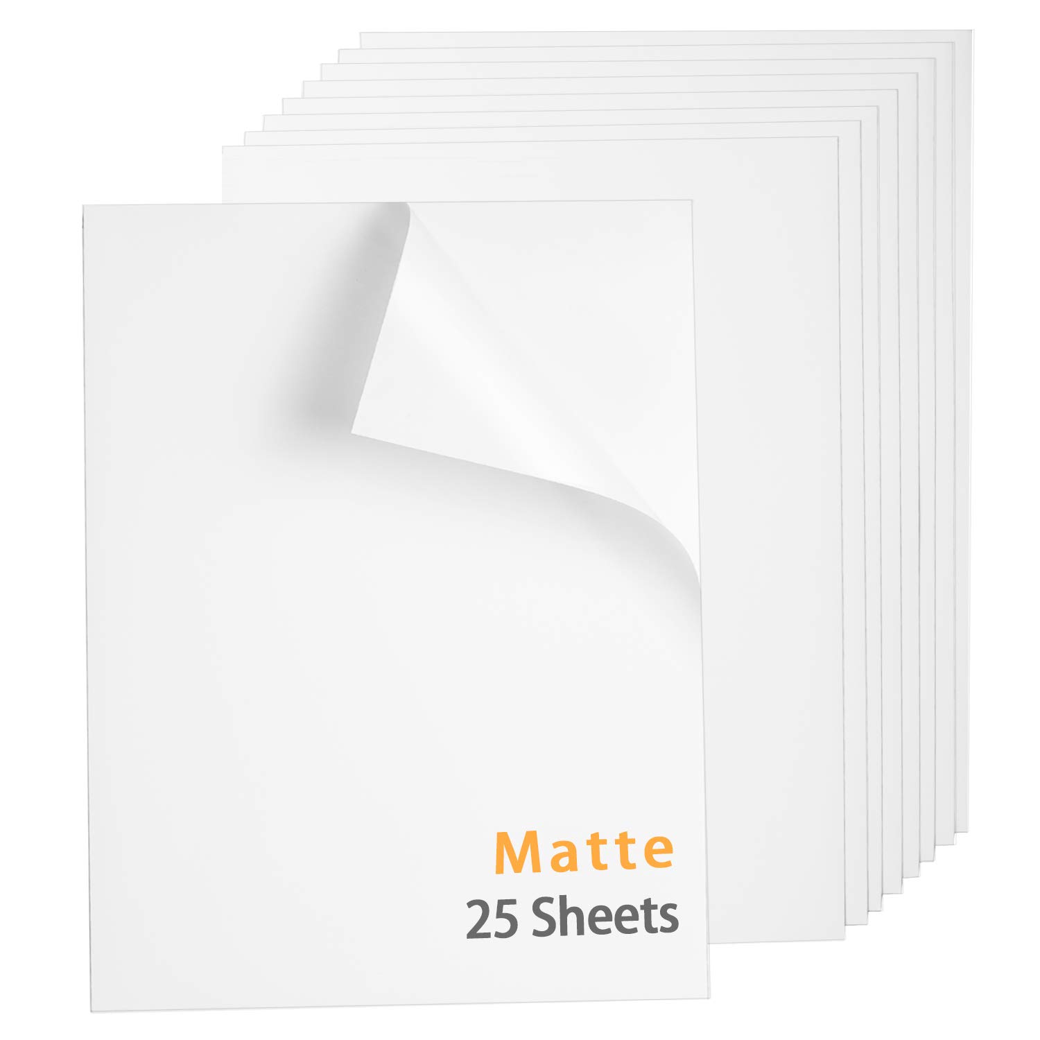 Amazon.com : Premium Printable Vinyl Sticker Paper for Inkjet Printer,  Matte White Waterproof Decal Paper 8.5 x 11 Inch 25 Sheets, Dries Quickly  and Holds Ink Beautifully : Office Products