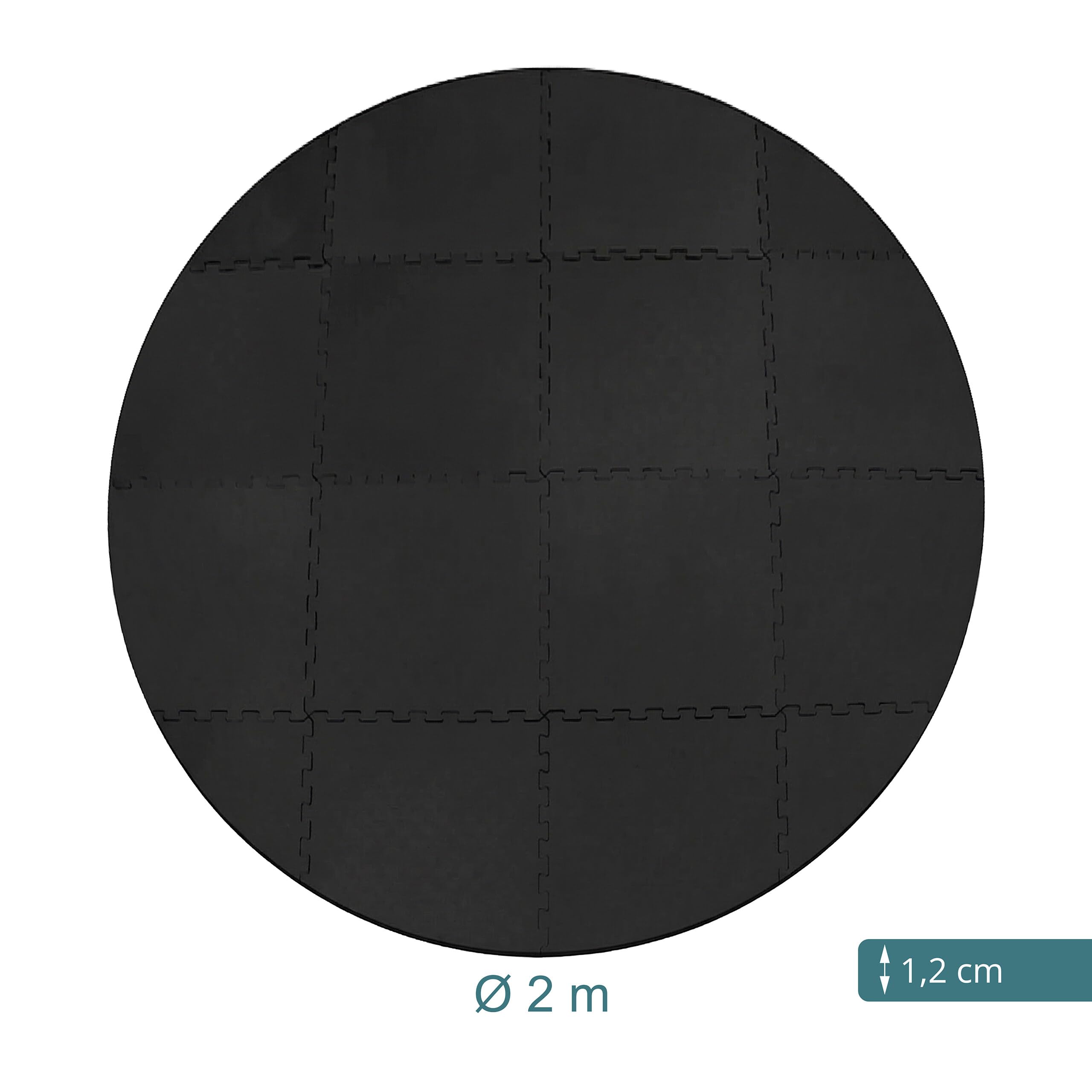 Relaxdays Tapis de Piscine Noir
