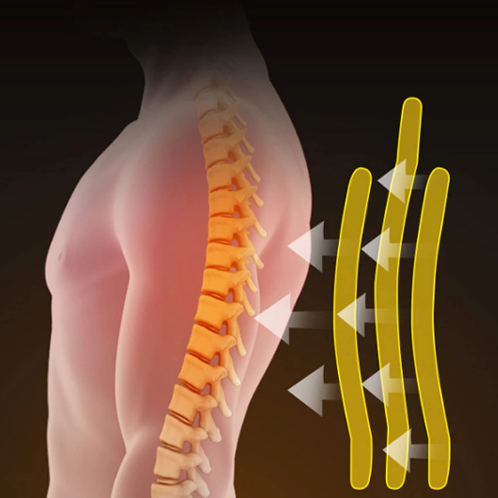 Transpirable Cómodo Espalda Hombro Corrector de Postura Cinturón de Corrección de Postura Correa de Corrección Espalda Camello Cómoda Ayuda a Equilibrar el Estrés Aliviar la Fatiga Muscular Dolor de