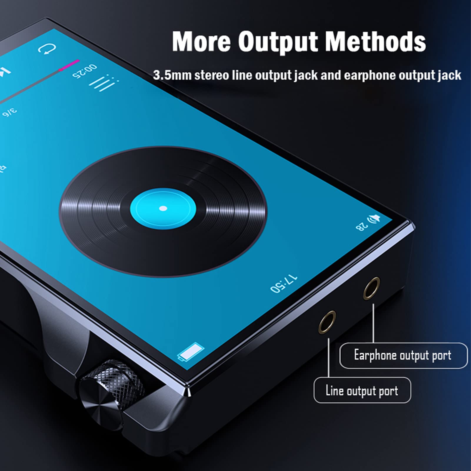 Reproductor de MP3 con Bluetooth, Q8 Reproductor de MP3 MP4 con Pantalla Táctil Completa de 4,0 Pulgadas para Android 9.0, 16G 3800mAh HiFi Reproductor de Música sin Pérdidas con (Negro)
