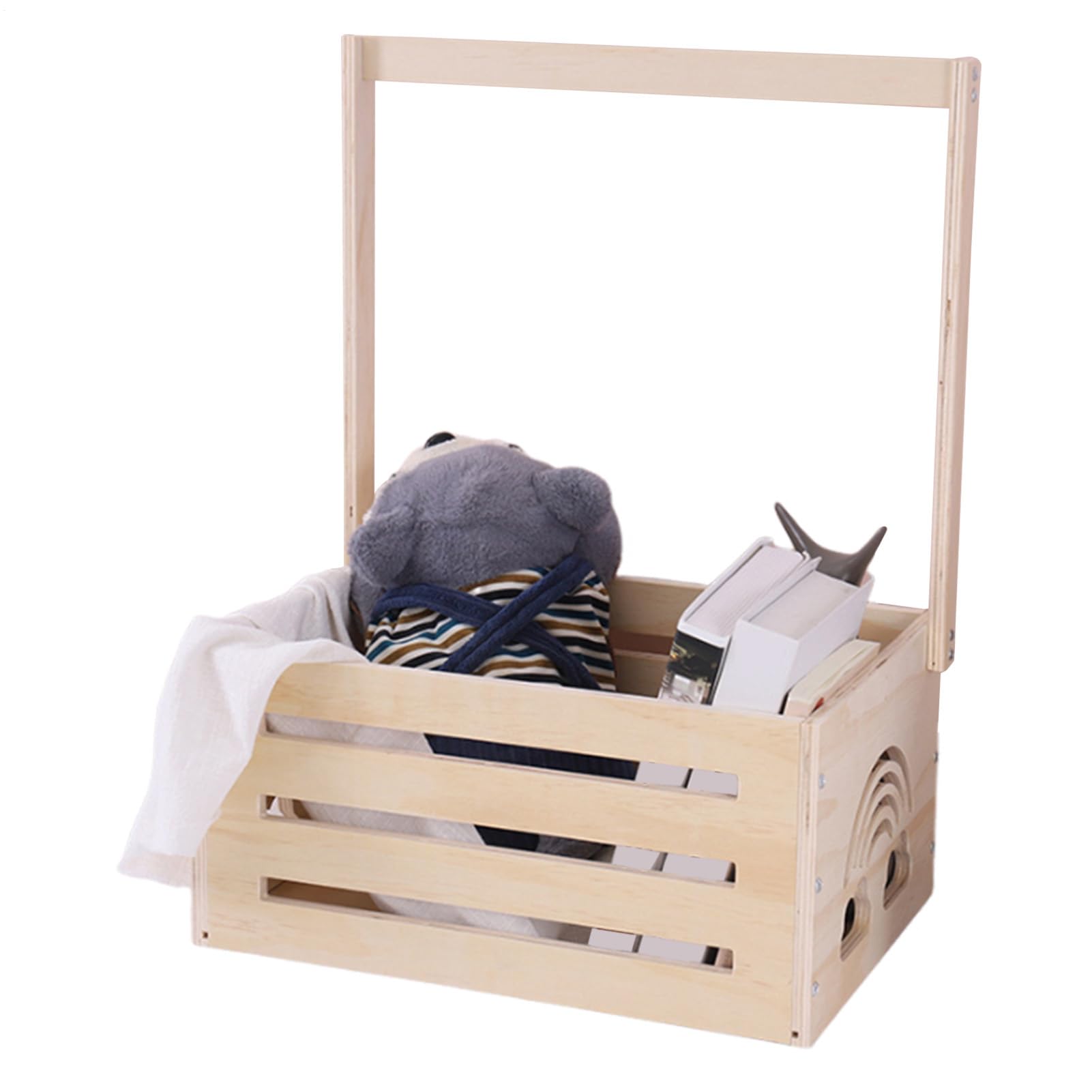 Panier de douche en bois pour bain et rangement de serviettes
