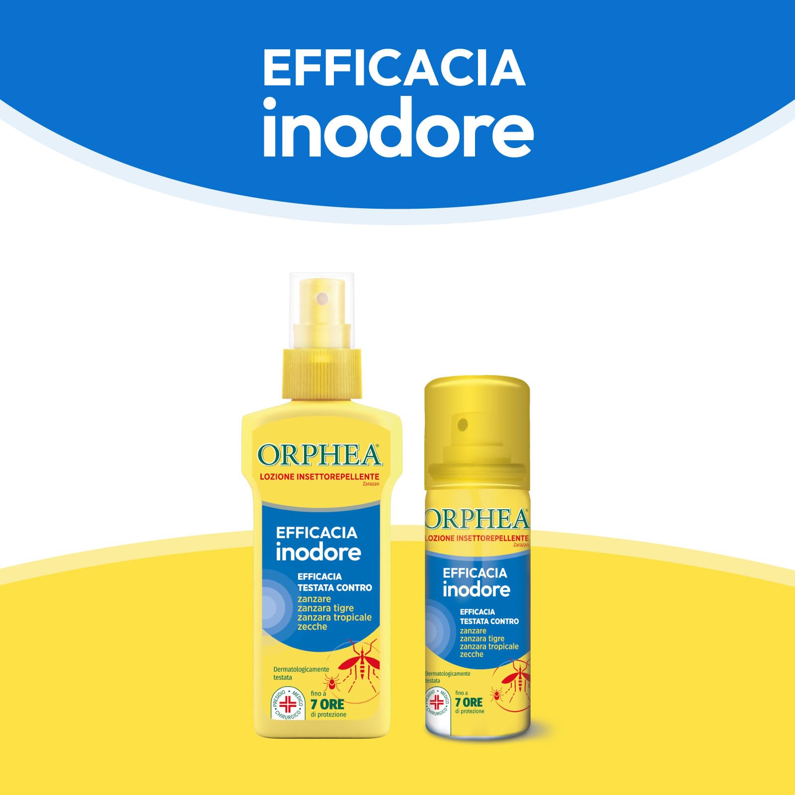 Orphea 187553 Lozione Insettorepellente Contro Zanzara Tigre, Zanzara Tropicale e Zecche. Formula Inodore, Protegge la Pelle, Non Unge, 50 ml