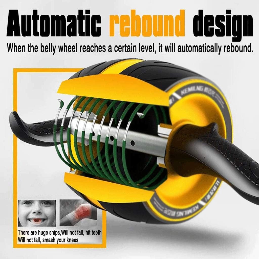 Abdominal Muscle Wheel,AB-Roller Wheel Fitness Equipment Core Training Automatic Springback, Fitness Abdominal Roller for Abs Workout