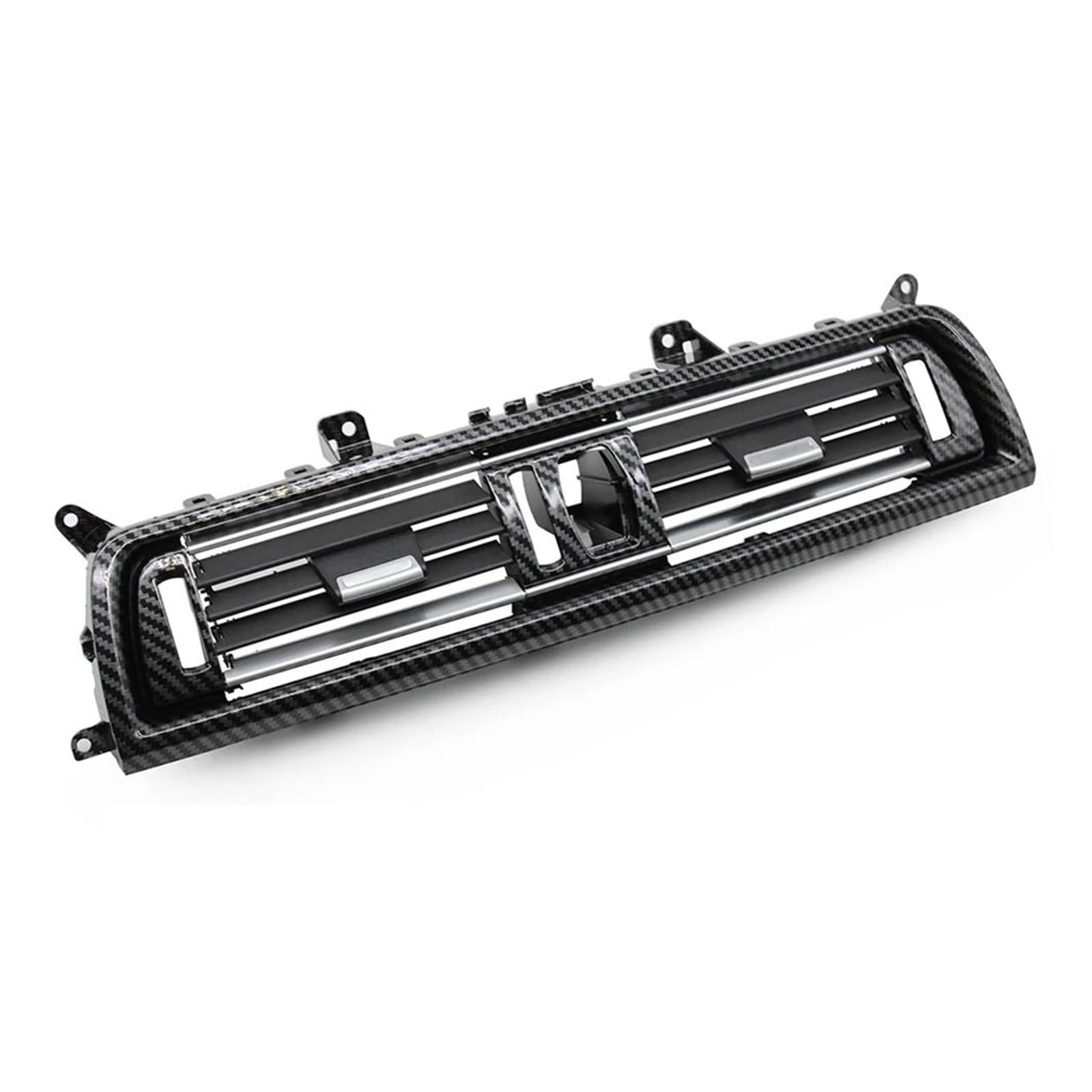 Klimatyzacja samochodowa Wentylatory Z Włókna Węglowego Przód Tylny Chromowany AC Pokrywa Kratki Odpowietrzającej Panel do BMW Serii 5 F10 F11 520 525 528 530 535