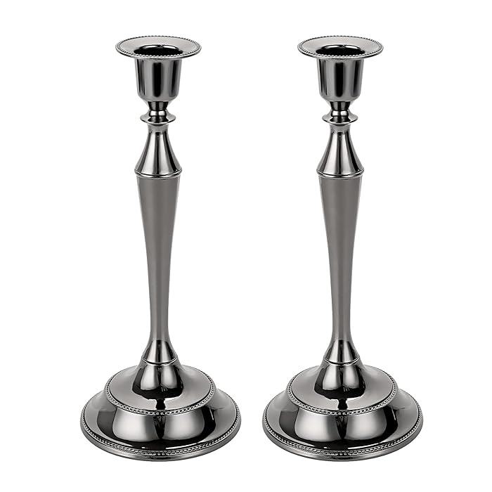 Buy OwnMy Set of 2 Candlesticks Holders Taper Candle Holders Metal