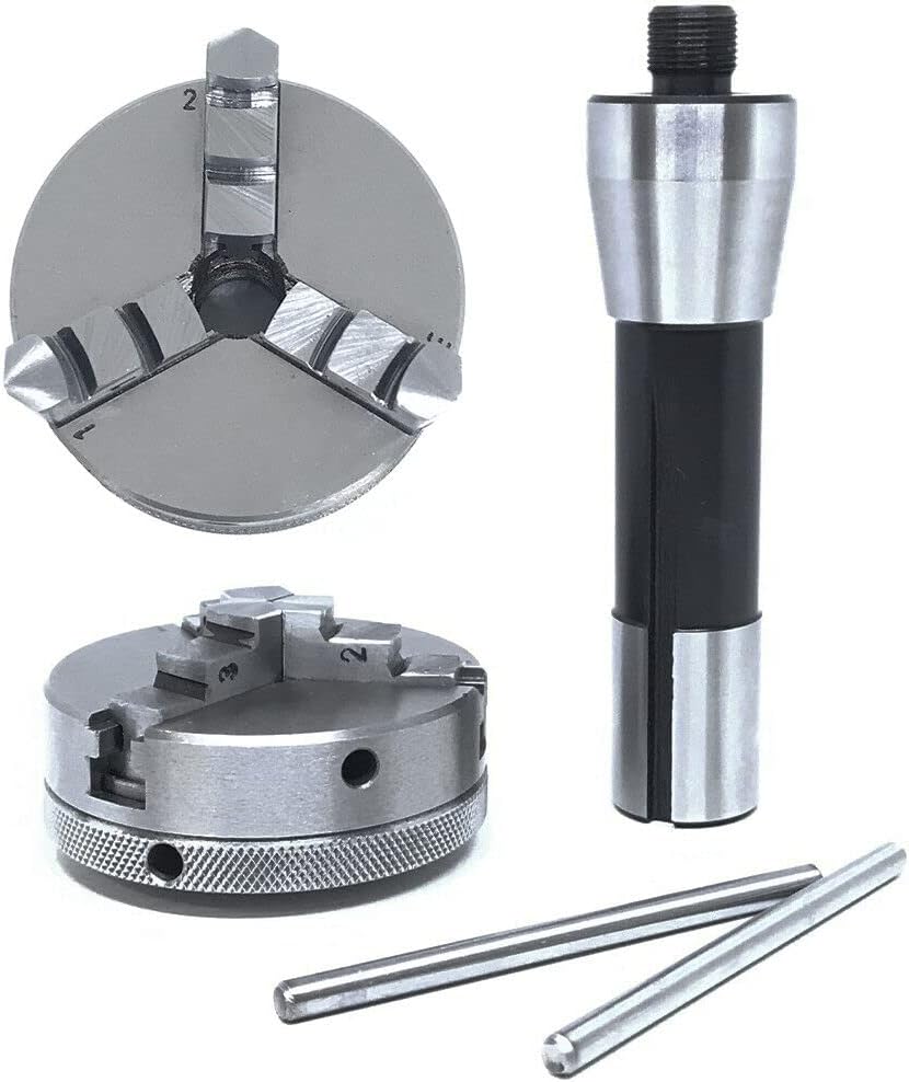 Miniatura 4 de Mandril de torno de 2" - 50 mm - 3 mandíbulas autocentrado con eje de vástago R8 - Fabricado en India