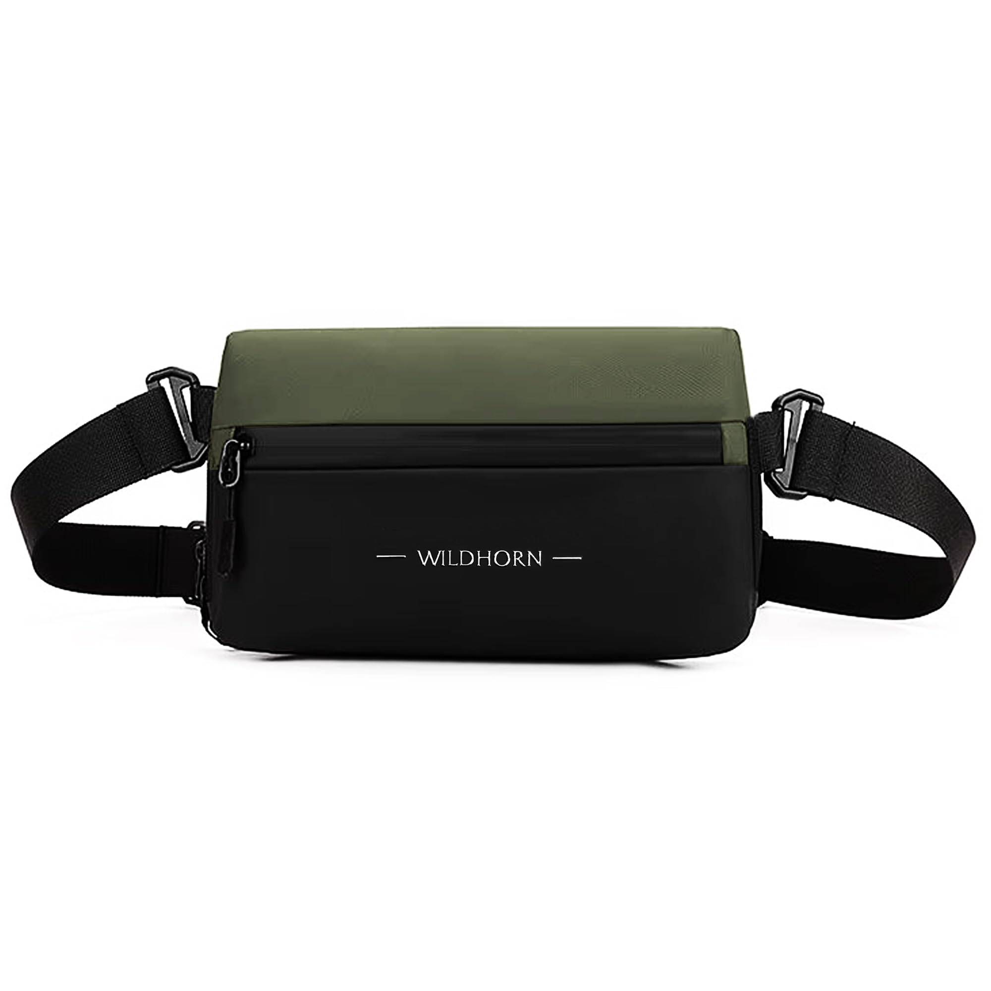 wildhorn Waist Bag for Men & Women | Water-Resistant Crossbody Fanny Pack with Adjustable Strap, Smooth Zippers & Multi-Compartment Storage for Travel & Daily Use (Green)-picture-35