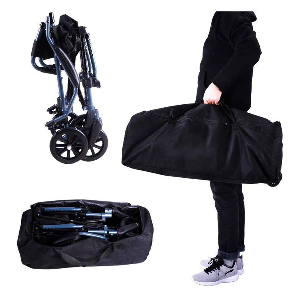 Silla de ruedas portátil plegable de aluminio súper ligero con bolsa de viaje autopropulsado carro avión, portátil