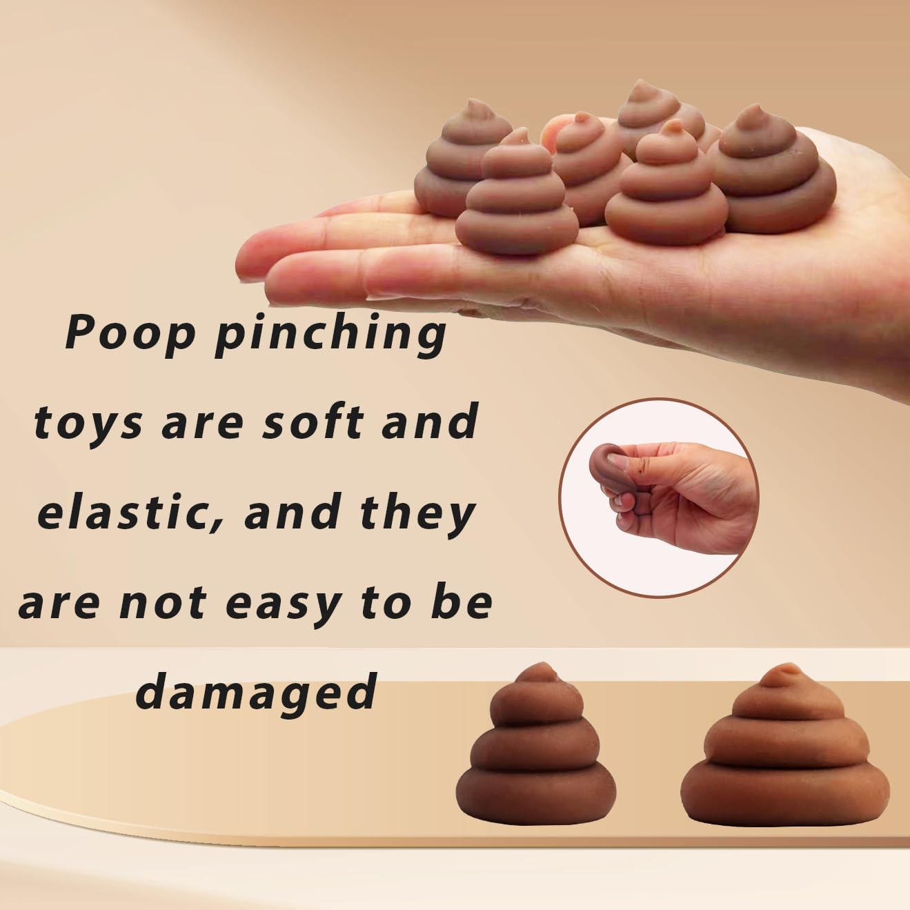 20 Pack Mini Fake Poo Prank Toys, Soft Fun Squeeze Stress Relief Gags and Practical Joke Toys for April Fools' Day Gifts