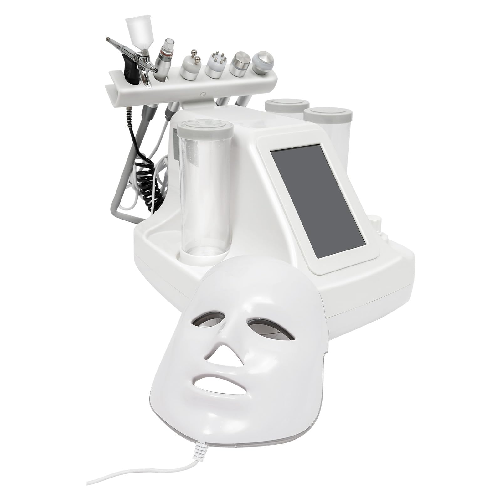 Maszyna do hydromasażu twarzy 7 w 1, do hydromasażu, dermabrazja, głębokie oczyszczanie, Hydra Beauty Facial Care Machine z maską LED, hydrodermabrazja Jet Peel, małe urządzenie do tworzenia pęcherzy