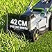 ​ETOOLAB Akku Rasenmäher, 40V (2x20V), 42cm Schnittbreite, bis 400-600 m², Brushless, Mulch-Kit, 50L Fangkorb, 25-75 mm Schnitthöhe, 2X 4,0 Ah Akkus+Ladegerät