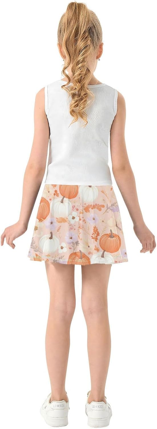 Pumkins Blush Girls Athletic Skorts with Shorts Scort Skirt for Little Girl Kids Cheer Skirt image 5