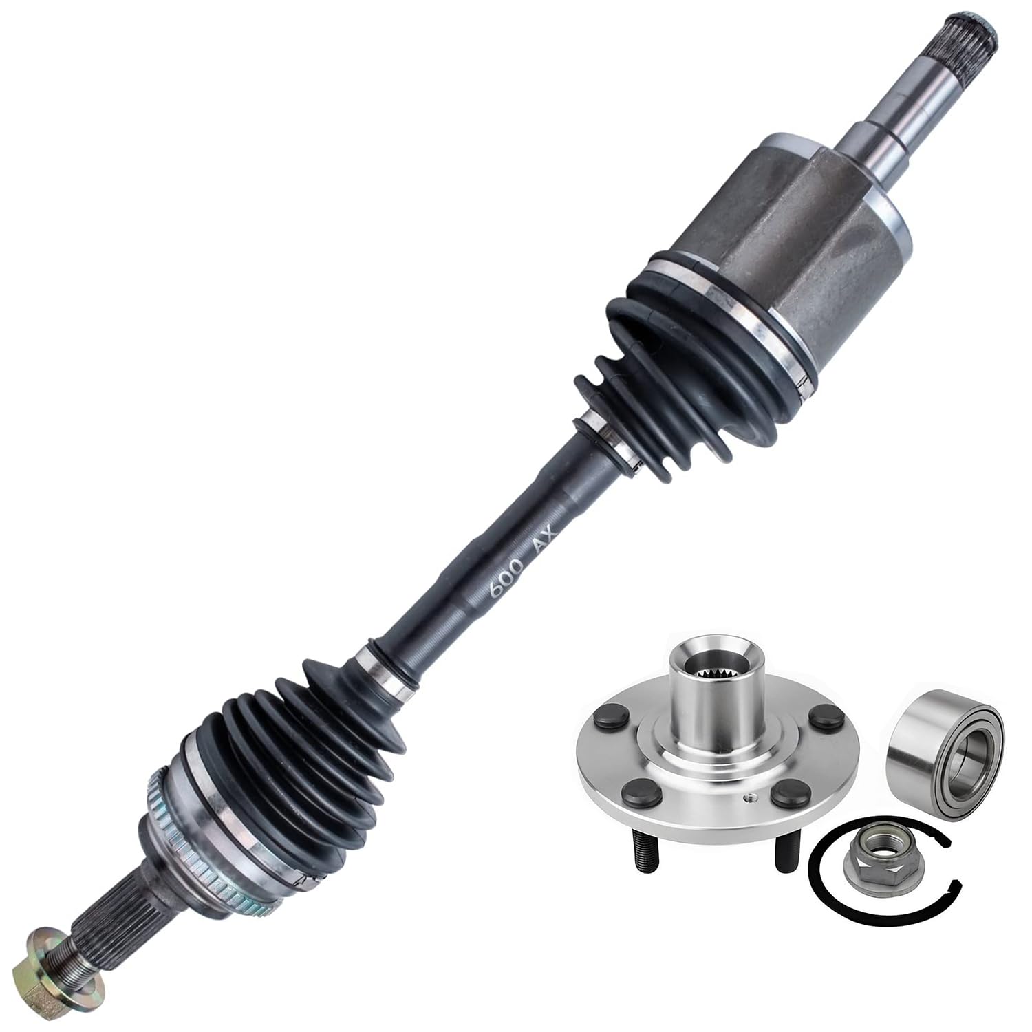 Detroit Axle - Front 2pc Wheel Bearing Hub Kit for 07-10 Ford Edge