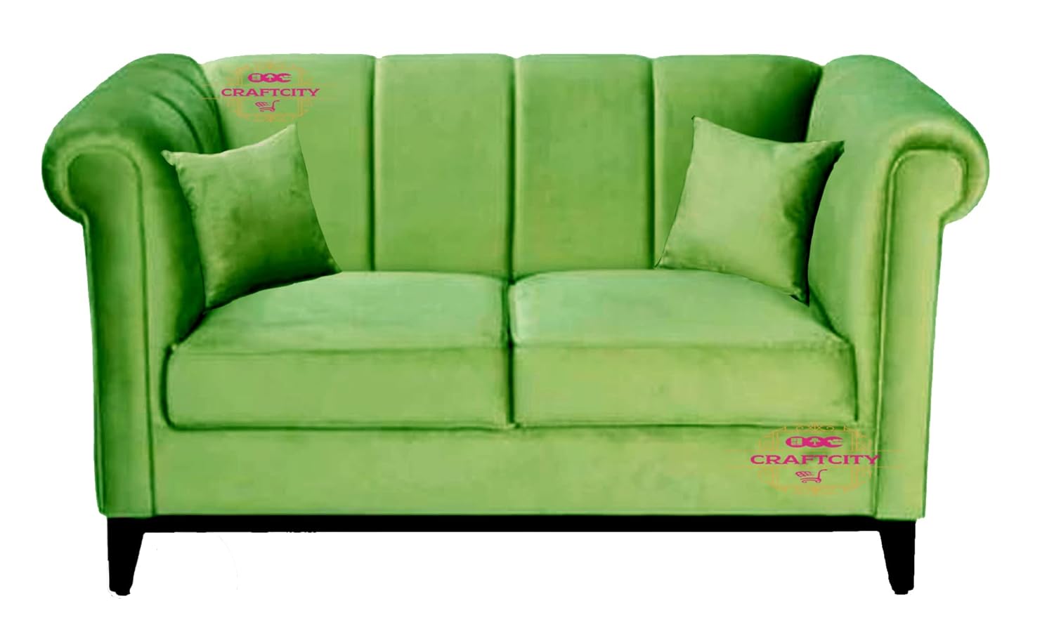 Craftcity Double Seater Sofa with Pillow for Living Room Sofa Set