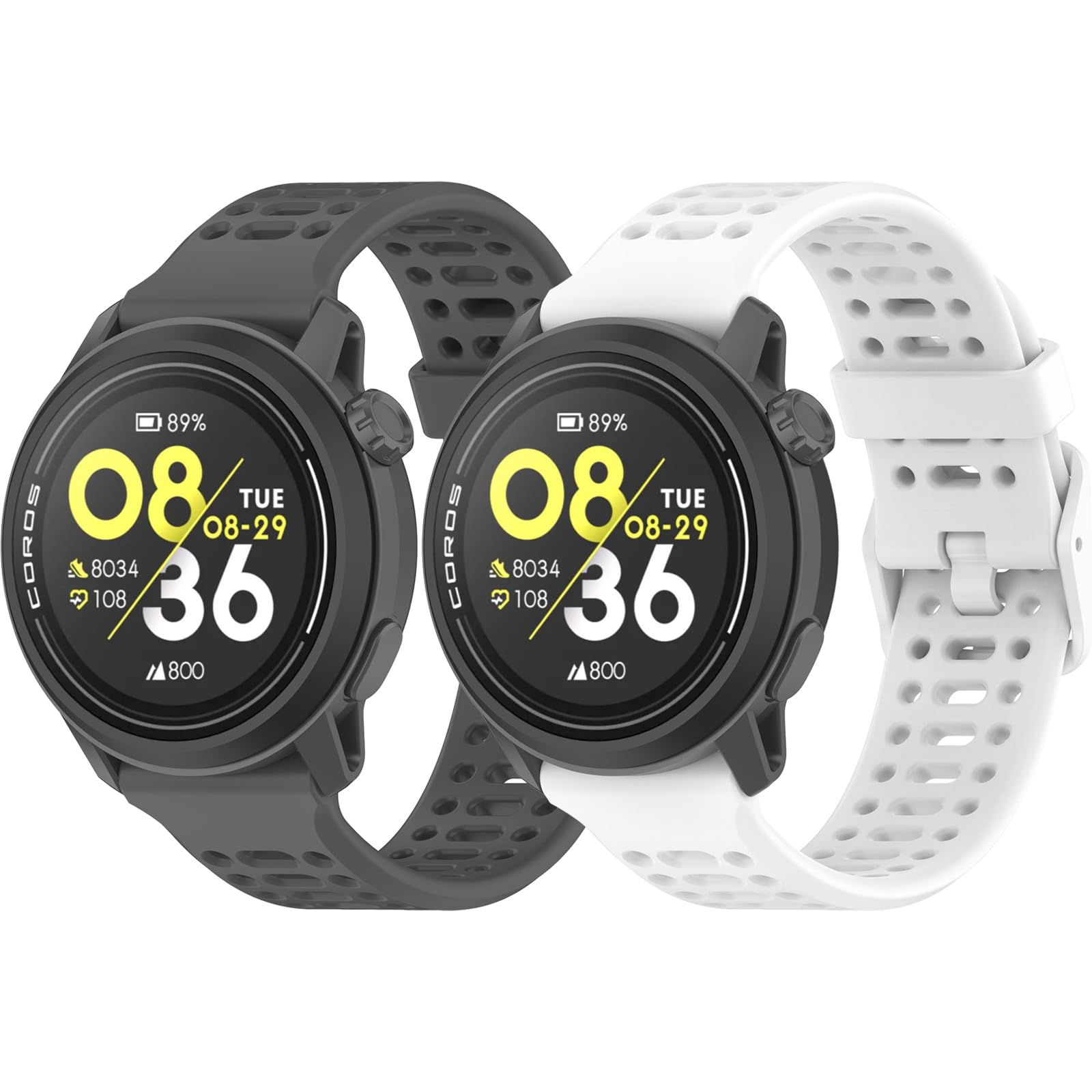Harikiri 20/22mm Silicone Watch Straps Compatible with COROS PACE 3, APEX 2 Pro, PACE 2, APEX Pro, 46/42mm for Men and Women โ image 1