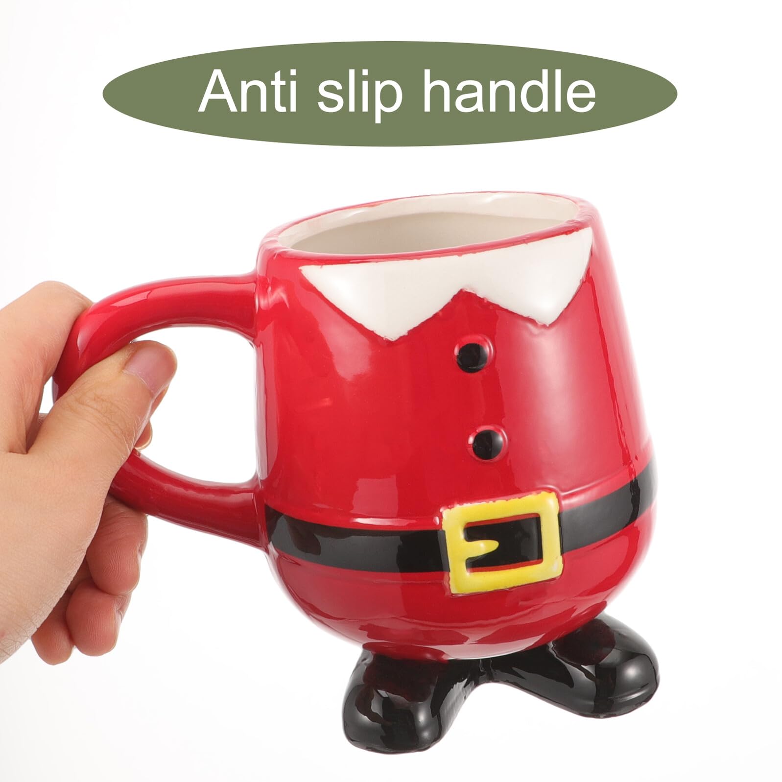 VALICLUD Copa de Papá Noel Taza Navideña Adorable de Cerámica para Fiesta de Navidad Diseño de Papá Noel Obsequio Navideño Hogar