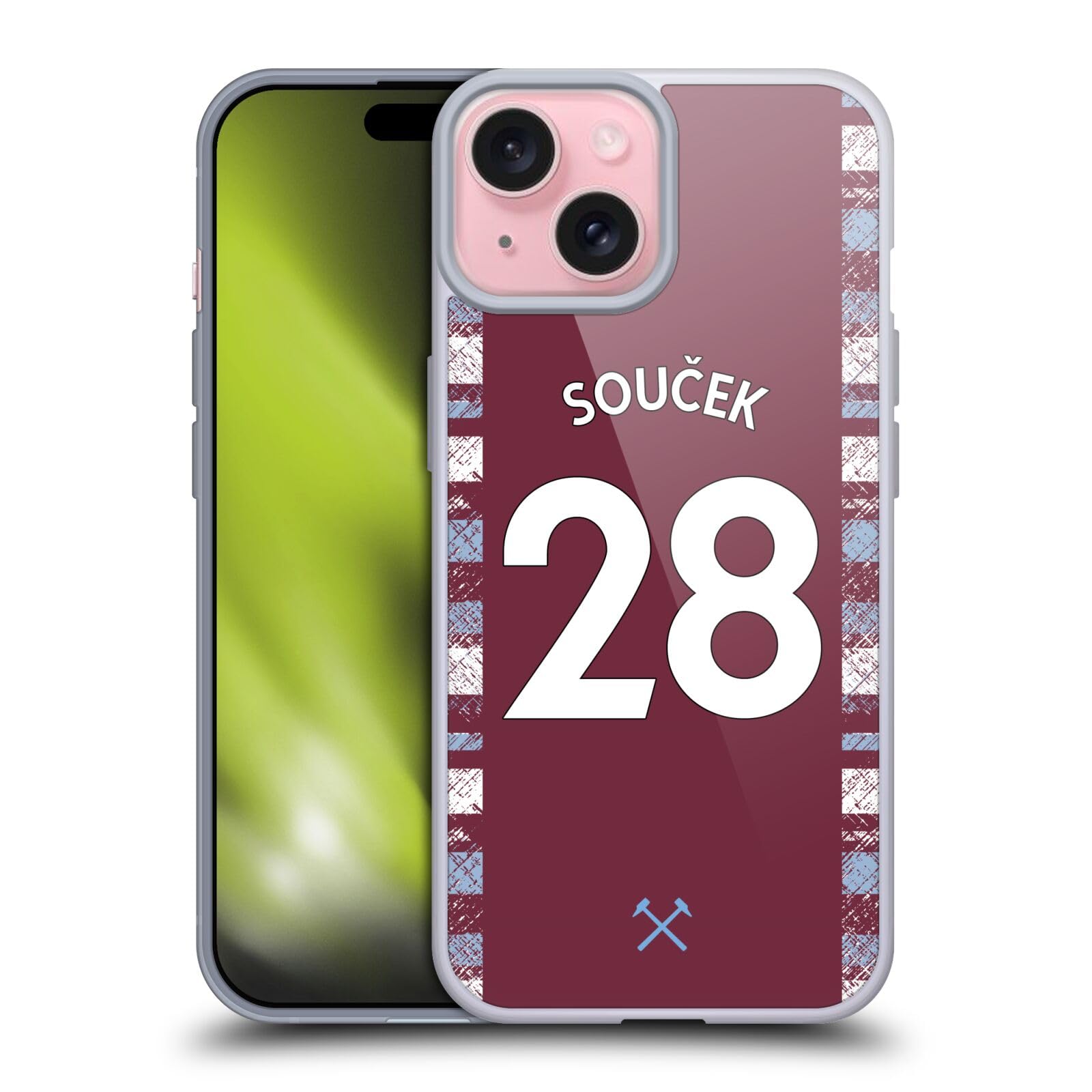 Funda para iPhone 15 de gel flexible Tomas Soucek West Ham 7