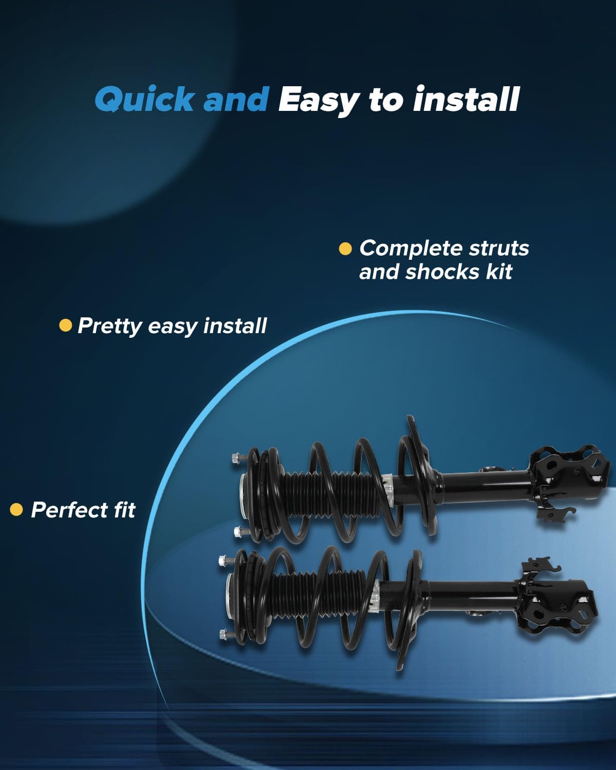 Struts Shock suspension kit for 2013 2014 2015 2016 2017 2018 for Toyota RAV4 Front Complete Strut Assembly,Rear shock absorber,Stabilizer Bar Link 8 Pcs, 1333524L 1333524R 349024 K750043